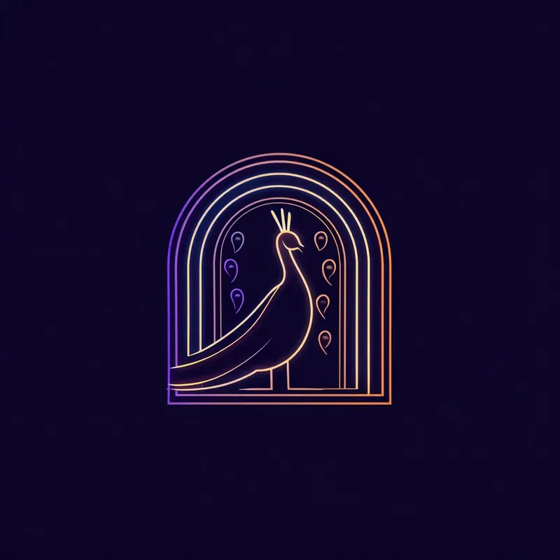 Minimalist Neon Lineart Logo Creators