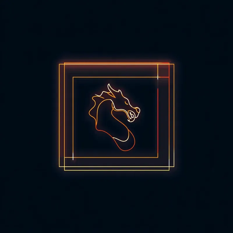 Minimalist Neon Lineart Logo Creators