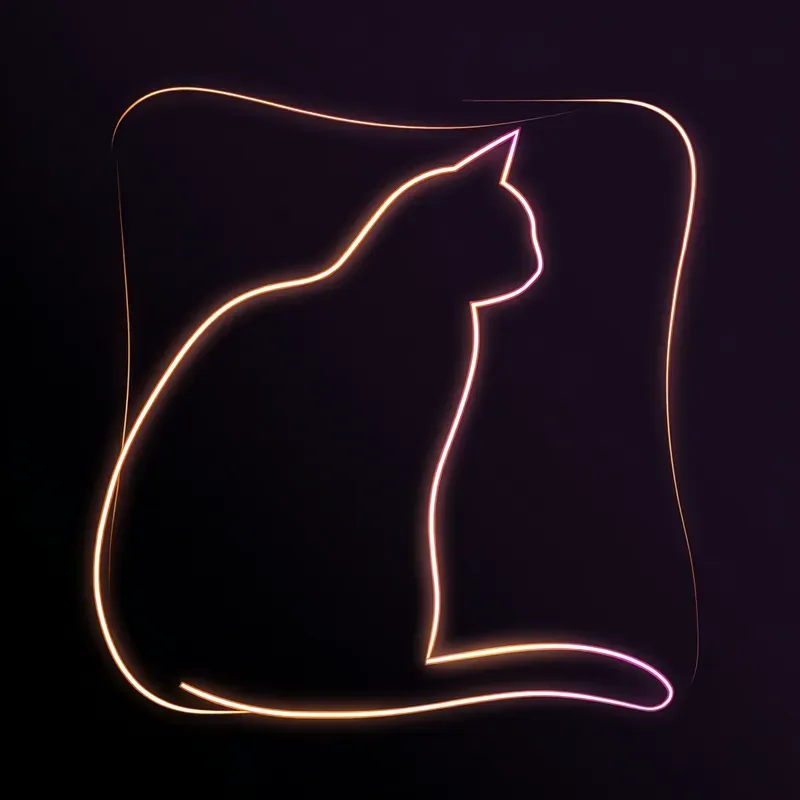Minimalist Neon Lineart Logo Creators