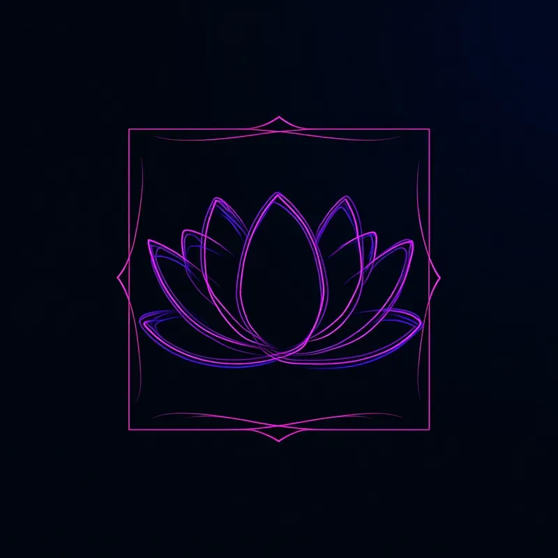 Minimalist Neon Lineart Logo Creators