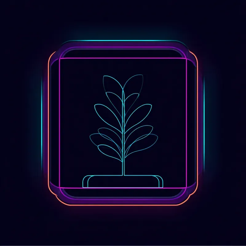 Minimalist Neon Lineart Logo Creators