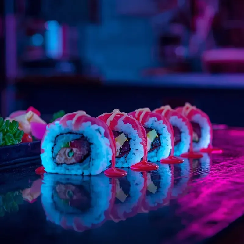 3D Cyberpunk Neon Futuristic Foods