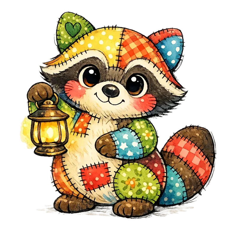 Whimsical Patchwork Animal Cliparts