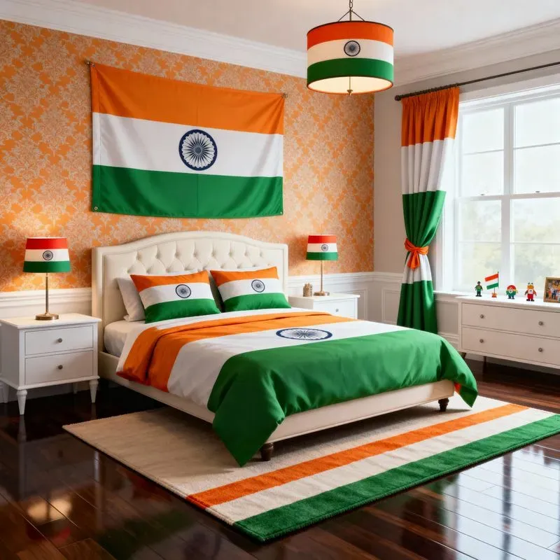 Flag Themed Bedroom Interiors