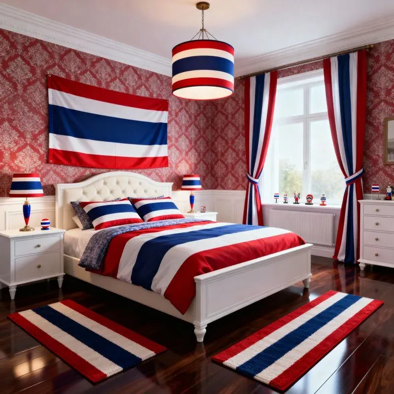 Flag Themed Bedroom Interiors