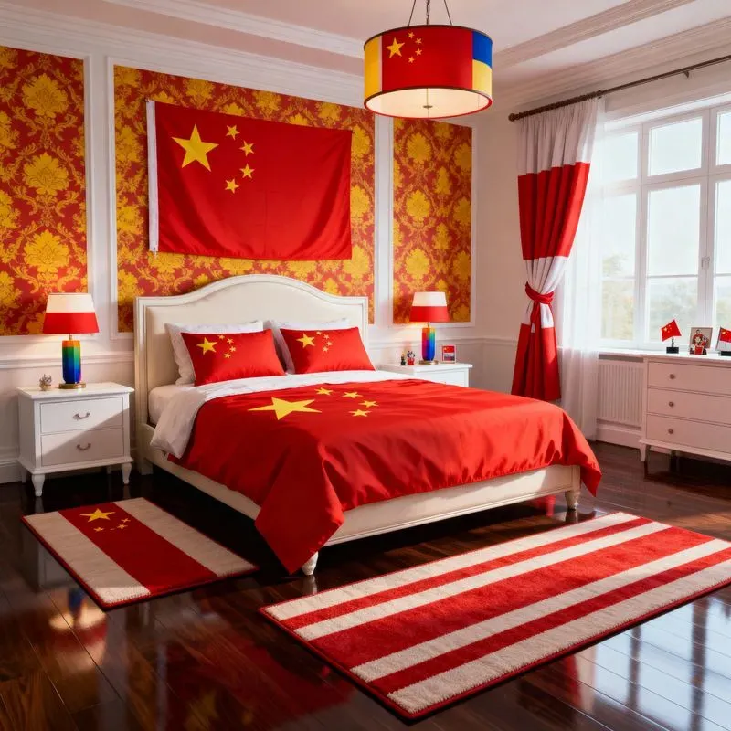 Flag Themed Bedroom Interiors
