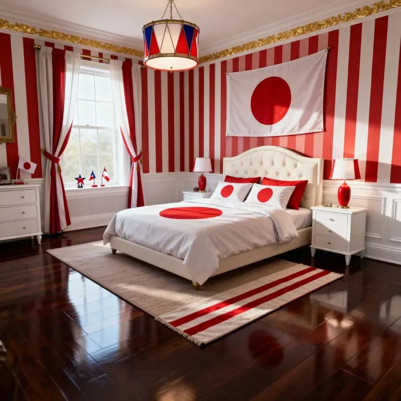 Flag Themed Bedroom Interiors
