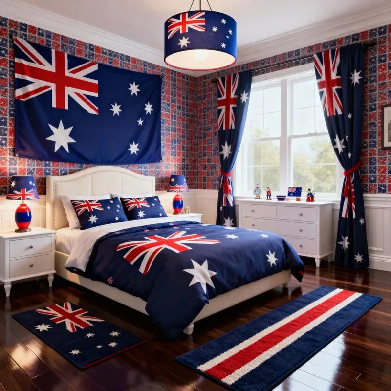 Flag Themed Bedroom Interiors