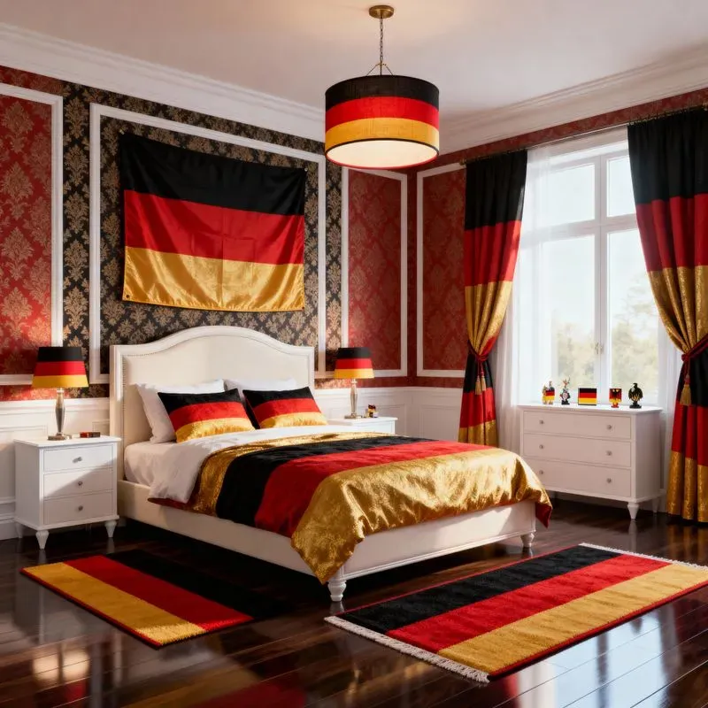 Flag Themed Bedroom Interiors