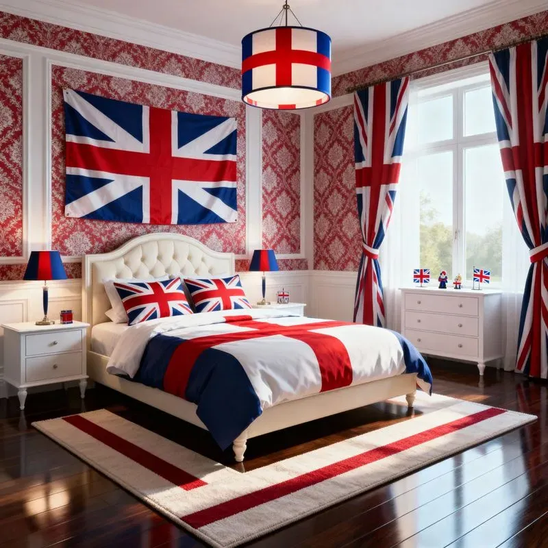 Flag Themed Bedroom Interiors