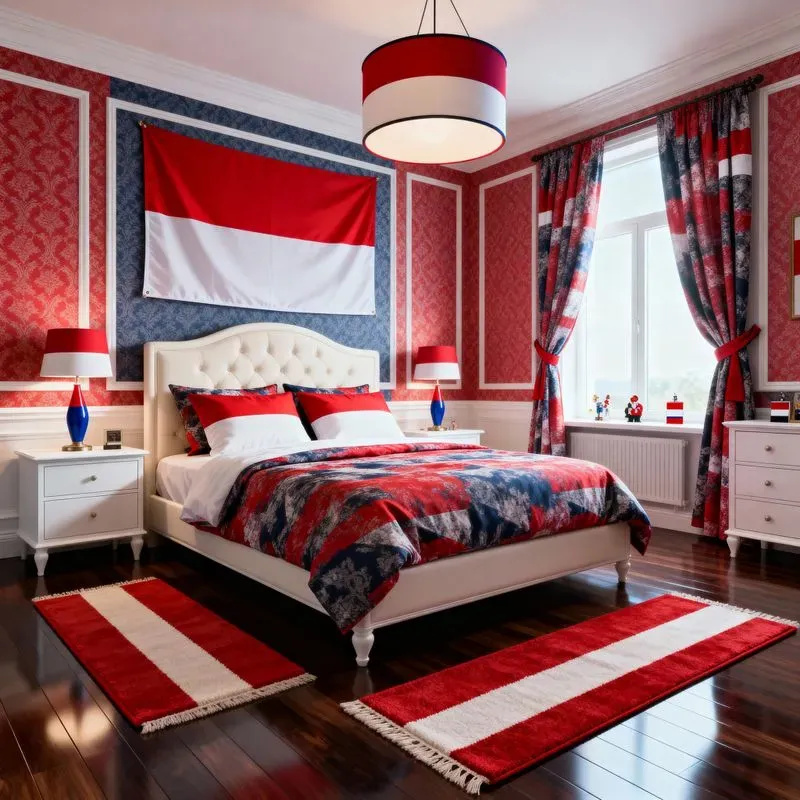 Flag Themed Bedroom Interiors