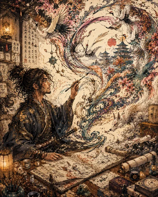 Whimsical Imagination Ink Worlds