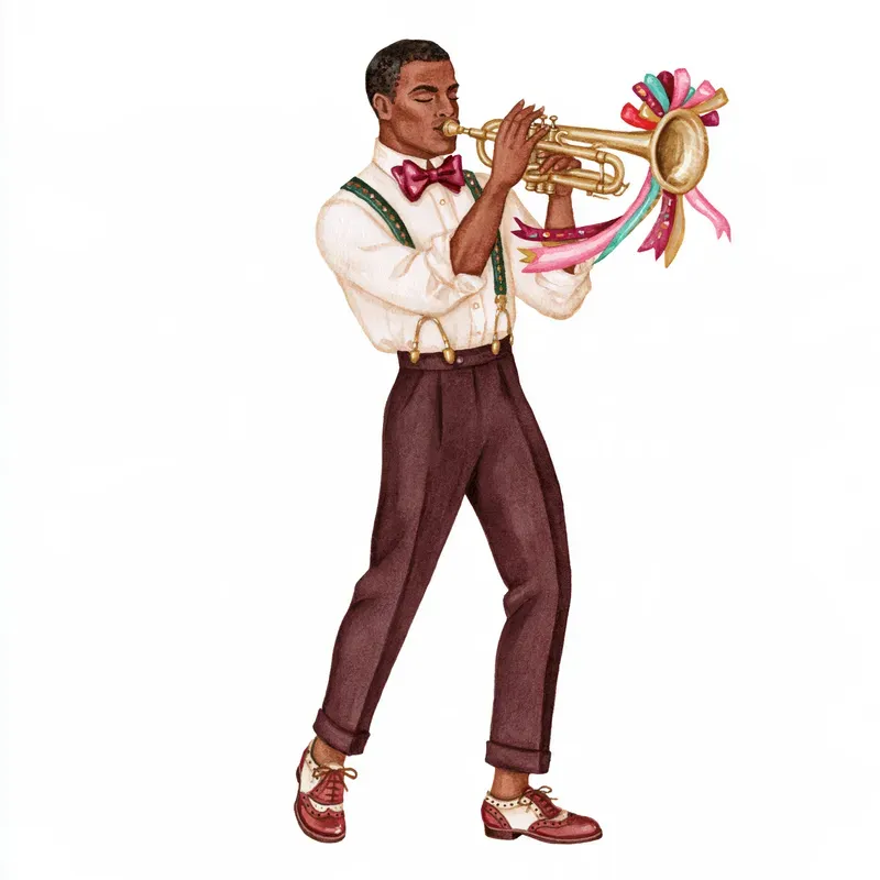 Mardi Gras Couture Watercolor Clipart