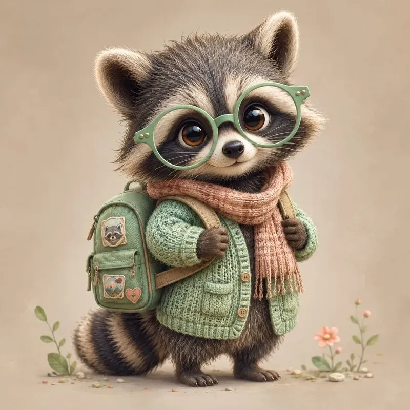 Whimsical Nerdy Animal Mascots