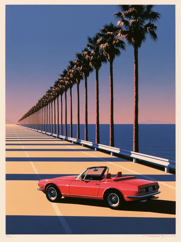 Hiroshi Nagai Style City Pop Art