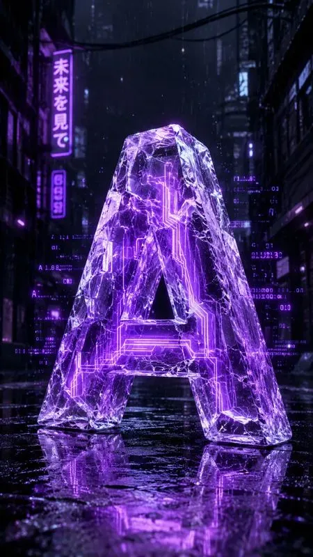3D Cyberpunk Ice Monograms