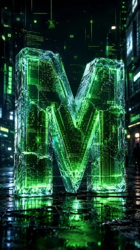 3D Cyberpunk Ice Monograms
