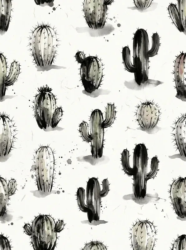 Sumie Ink Wash Seamless Patterns