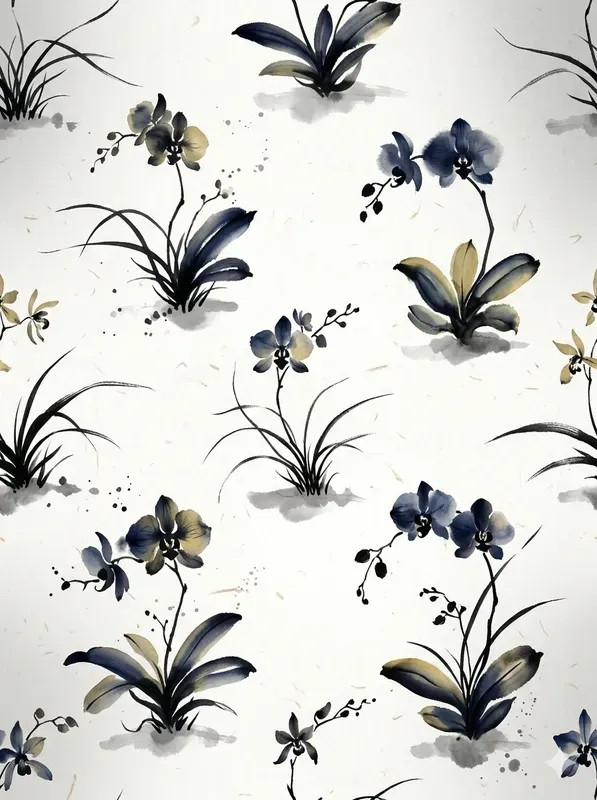 Sumie Ink Wash Seamless Patterns