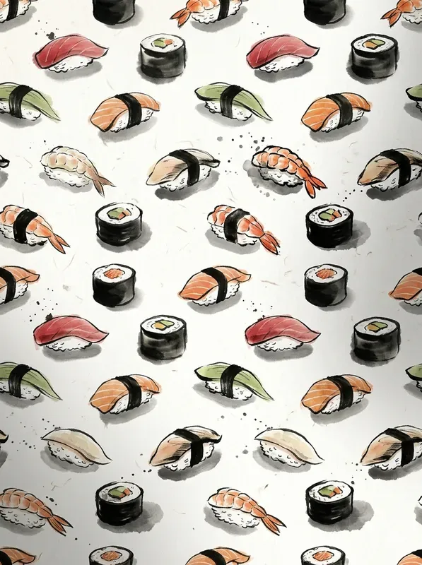 Sumie Ink Wash Seamless Patterns