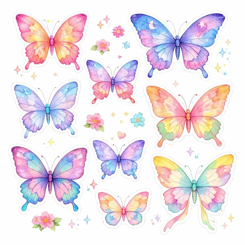 Watercolor Sticker Sheet Generator