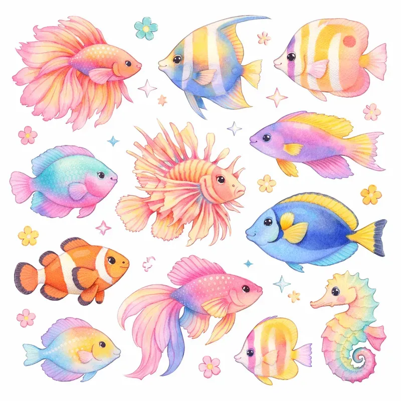 Watercolor Sticker Sheet Generator