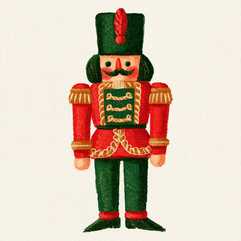 Vintage Christmas Folk Art Illustrations