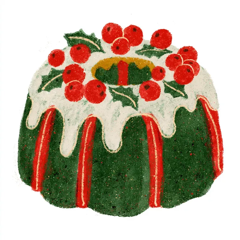 Vintage Christmas Folk Art Illustrations