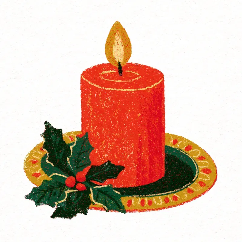 Vintage Christmas Folk Art Illustrations