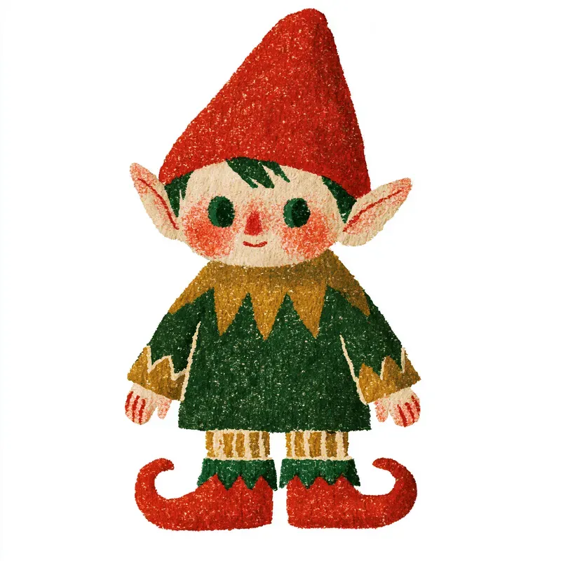 Vintage Christmas Folk Art Illustrations
