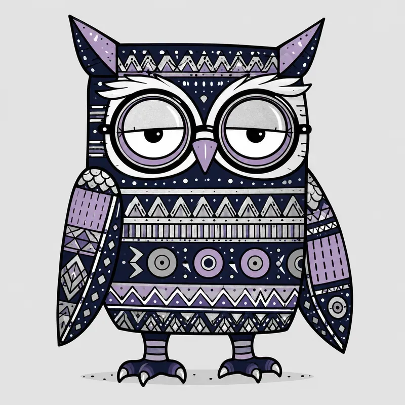 Quirky Geometric Animal Doodles