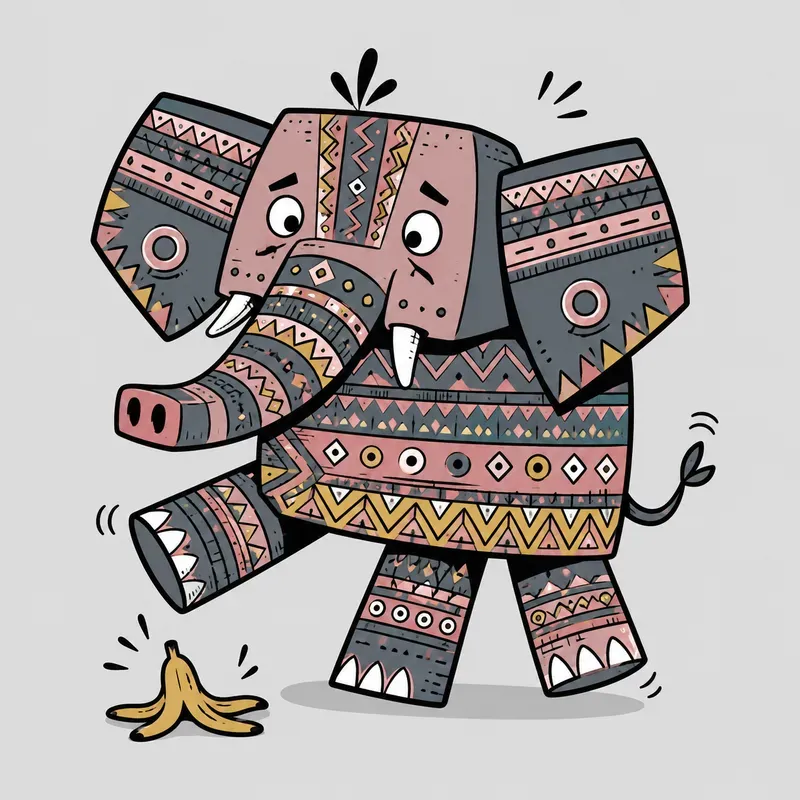 Quirky Geometric Animal Doodles