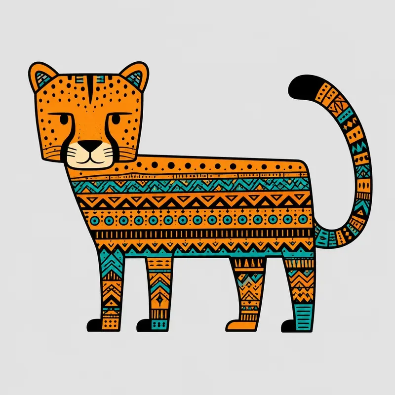 Quirky Geometric Animal Doodles