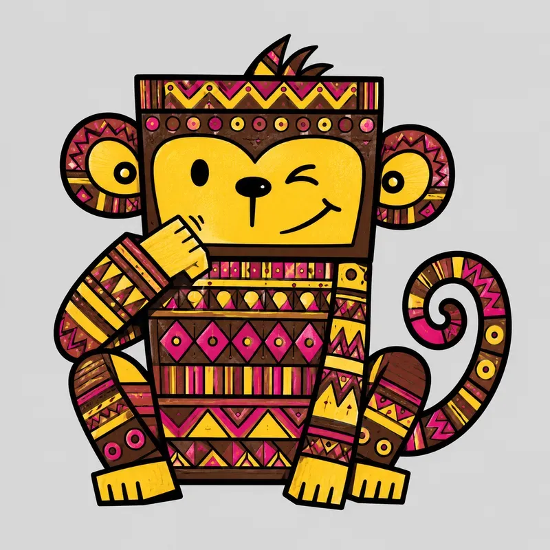 Quirky Geometric Animal Doodles