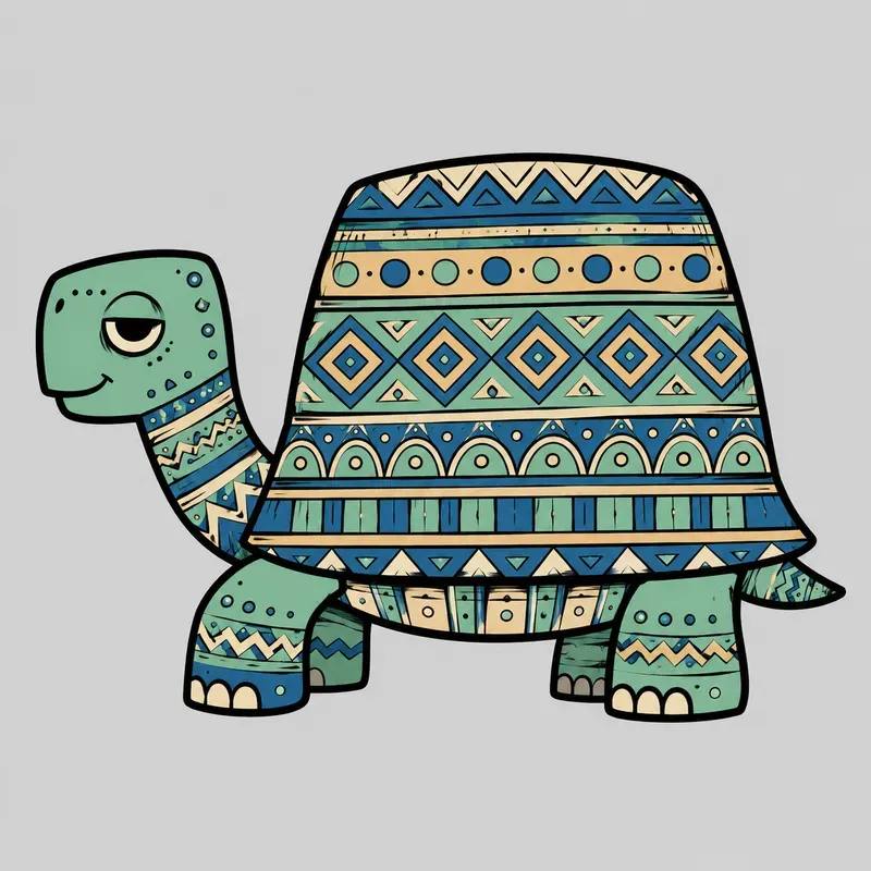 Quirky Geometric Animal Doodles