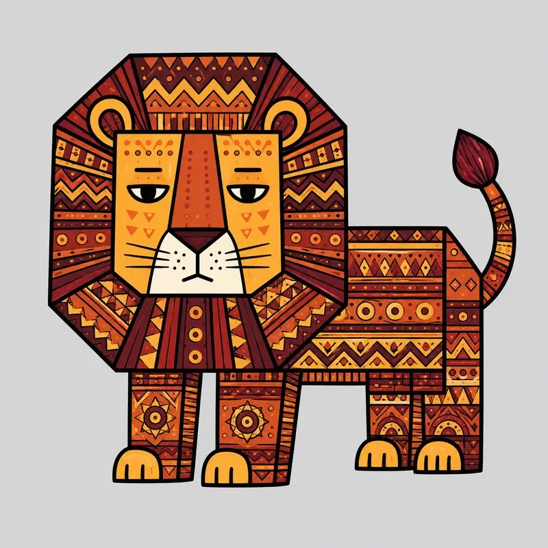 Quirky Geometric Animal Doodles