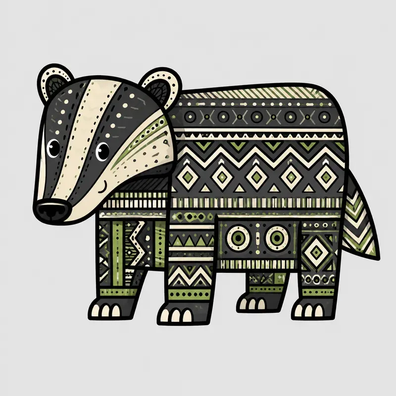 Quirky Geometric Animal Doodles