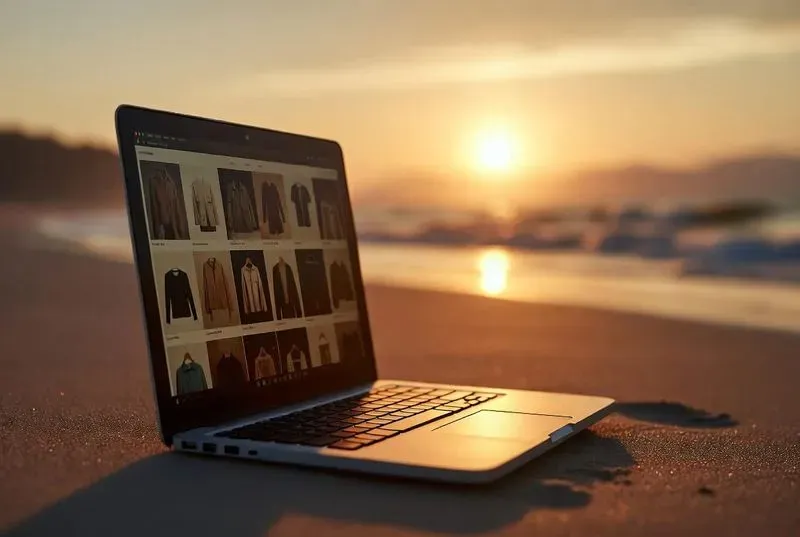 Sunset Beach Laptop Product Mockups