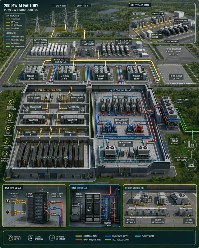 Data Center Power Liquid Coolings