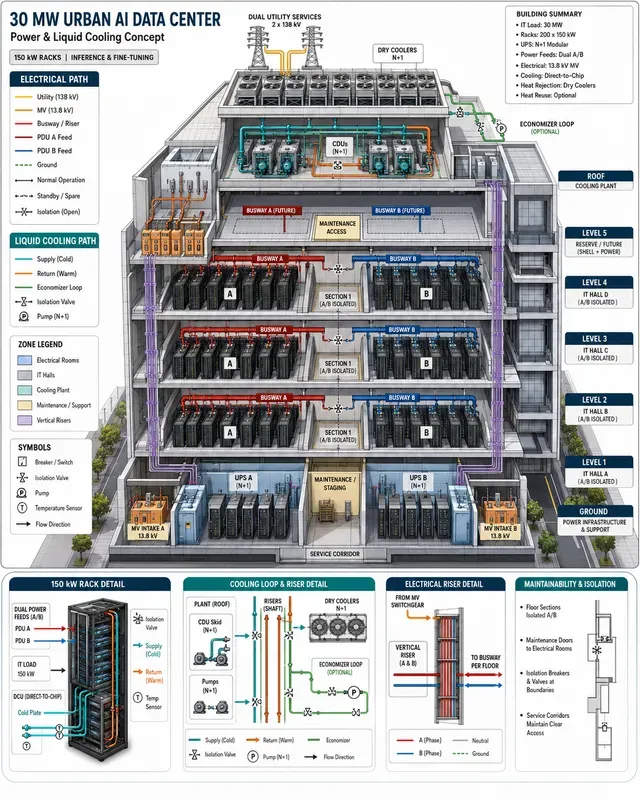 Data Center Power Liquid Coolings