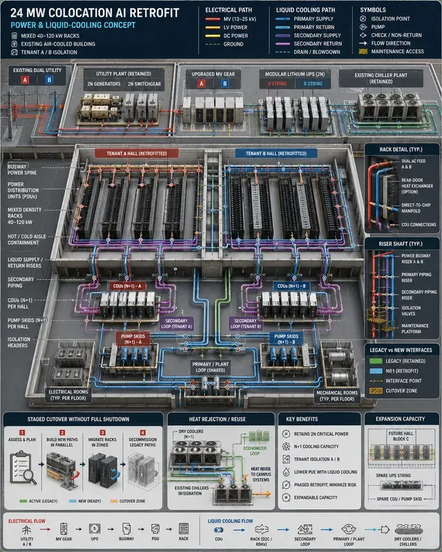 Data Center Power Liquid Coolings