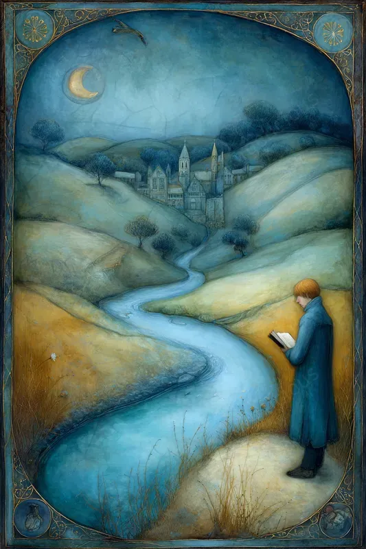 Poetic Blue Storybook Scenes