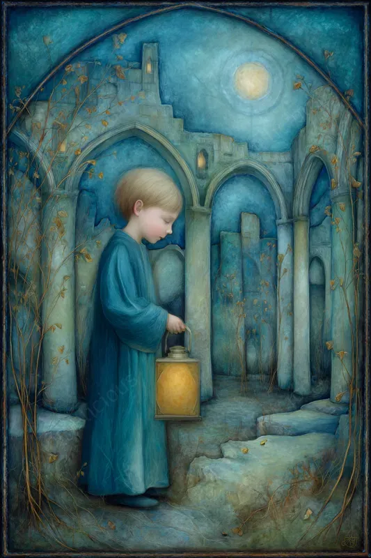 Poetic Blue Storybook Scenes