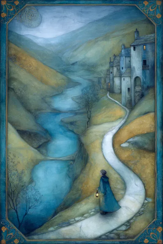 Poetic Blue Storybook Scenes