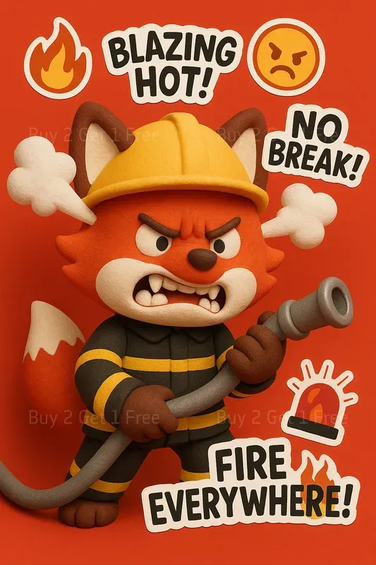 Stressed Job Mascots Posters