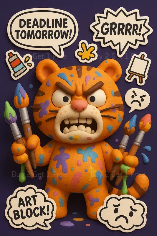 Stressed Job Mascots Posters