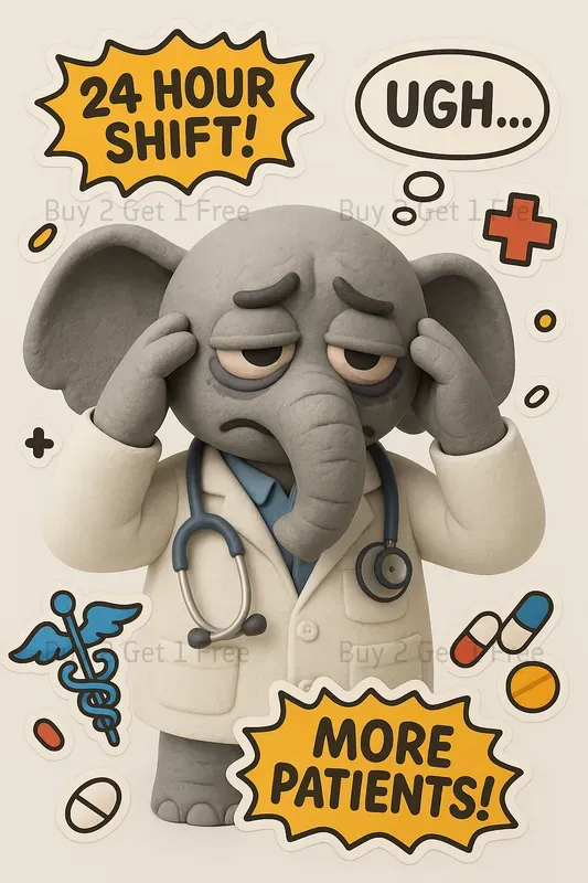 Stressed Job Mascots Posters