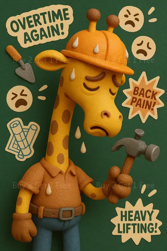 Stressed Job Mascots Posters