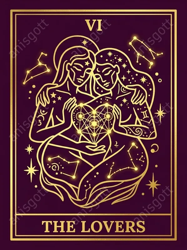 Cosmic Gold Tarot Card Poster Prints