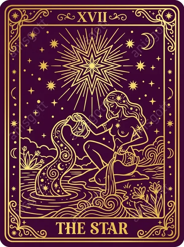 Cosmic Gold Tarot Card Poster Prints